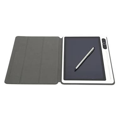 Imagem de Tablet, Tablet de Escrita Eletrônico Baixo Consumo de Energia Bloco de Notas de 25,4 cm com Capa de Couro para Acadêmicos para Reuniões de Trabalho para Trabalhadores (Preto (com Capa de Couro))