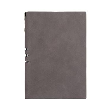 Imagem de Caderno PU Couro A5 Bloco de Notas Diário de Negócios Agenda Agenda Organizador Caderno, Castanho Avermelhado