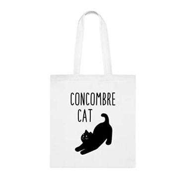 Imagem de Bolsa Concombre Cat Tote Concombre, presente para gatos Concombre, bolsa de ombro para gatos Concombre, bolsas reutilizáveis para gatos Concombre, ideia de presente de cesta de Natal