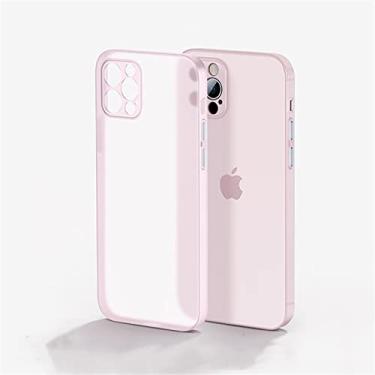 Imagem de Capa macia de silicone translúcido ultrafino de luxo para iphone 13 11 12 mini pro xs max x xr 7 8 plus se2020 capa fosca à prova de choque, rosa, para ipone se 2020