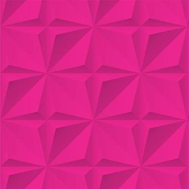 Imagem de Papel de Parede Adesivo Geométrico Efeito Gesso 3D Rolo 1m Diversas Cores Geométrico 3D:Pink