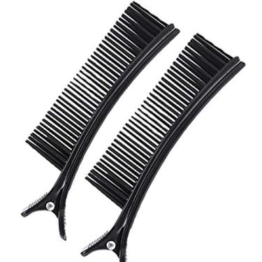 Imagem de Presilhas de cabelo para seccionamento, grampos de cabelo para seccionamento de estilo, clipes de corte de cabelo, clipes de plástico para pentear cabelo de tamanho grande com aderência e pente duráveis para mulheres meninas e cabeleireiros (1#)