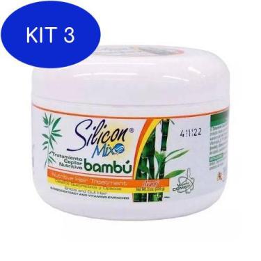 Imagem de Kit 3 Mascara Silicon Mix Bambu Tratamento Capilar 450Gr