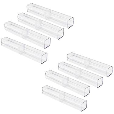 Imagem de Lvcky 8 peças de plástico transparente caneta esferográfica caixa de presente caixas de lápis caixa vazia conjunto de coleção para escola de negócios