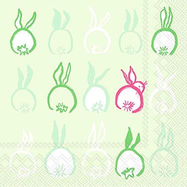 Imagem de Boston International Guardanapos de papel IHR de 3 camadas, 20 unidades, tamanho de almoço, cauda de coelho