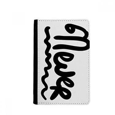 Imagem de Carteira Never Funny Quote Manuscrita Passaporte Notecase Burse Capa Carteira Cartão Bolsa, Multicolor