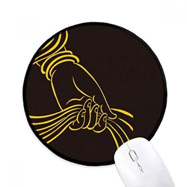 Imagem de Cultura Religião Lenço de Mão Padrão Mouse Pad Desktop Escritório Tapete Redondo para Computador
