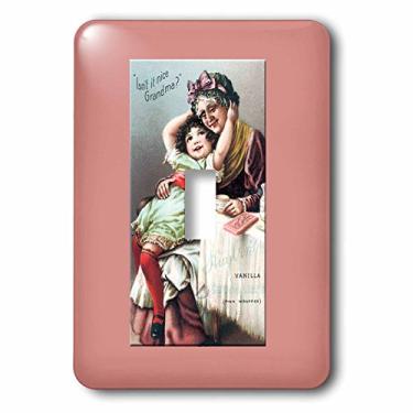 Imagem de 3dRose lsp_169596_1 Huylers Chocolate Vanilla Little Girl with Grandma Light Switch Cover