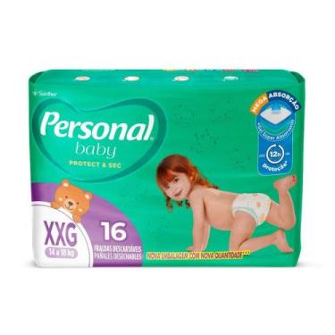 Imagem de Fralda Personal Baby Protect & Sec Tamanho Xxg Com 16 Fraldas Descartá