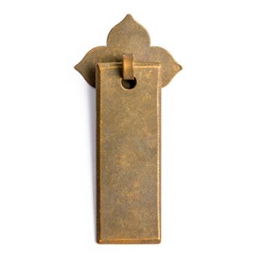 Imagem de Puxadores de ferragem de latão com listras douradas CBH 6,35 cm – Conjunto com 2