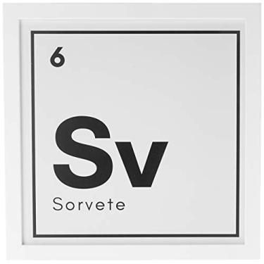 Imagem de Arte Maníacos Quadro decorativo com moldura caixa branca em Placa - Sorvete Elemento - 30x30cm