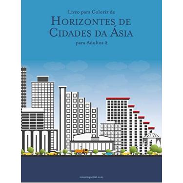 Imagem de Livro para Colorir de Horizontes de Cidades da Ásia para Adultos 2