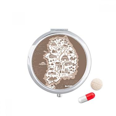 Imagem de Porta-comprimidos de Seul e Busan com mapa coreano, caixa de armazenamento de remédios