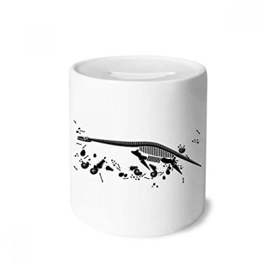 Imagem de DIYthinker Dinossauro Osso Dinossauro Caixa Pequena Caixa de Moedas Cerâmica Porta-Moedas Presente