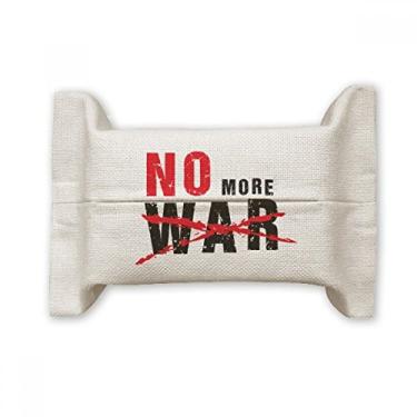 Imagem de No More War Love Peace World Suporte de capa de papel para lenços faciais, saco de linho de algodão