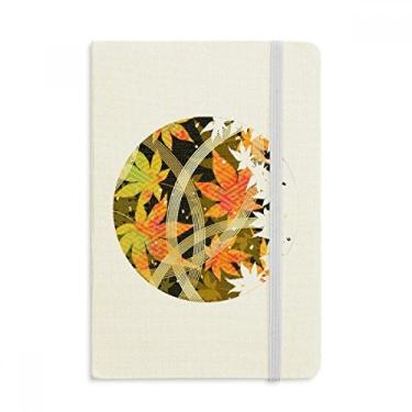 Imagem de Caderno com estampa de flores geométricas Maple Leaf oficial de tecido capa dura clássico diário