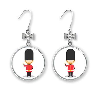 Imagem de Brincos de laço da moda de desenho animado Art Déco Royal England