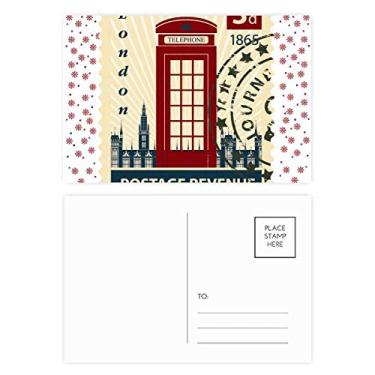 Imagem de Carimbo de cabine telefônica de Londres, cidade do Reino Unido, Natal, Natal, celebração, cartão postal Blessing Card