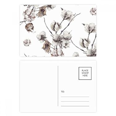 Imagem de Conjunto de cartões postais de aniversário para desenho de flores brancas