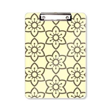 Imagem de Quadro de prancheta de brocado com estampa clássica de flores A4