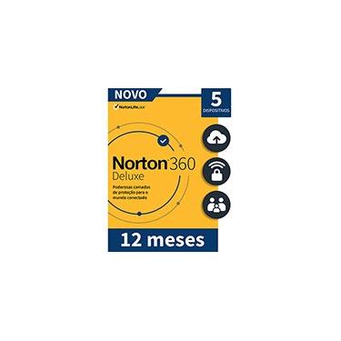 Imagem de Norton Antivírus 360 Deluxe 5 dispositivos, Licença 12 meses, Digital para Download, Nortonlifelock - UN 1 UN