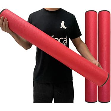 Imagem de Kit 2 Rolos Massagem Liberação Miofascial 90x12cm DF1075 Vermelho Dafoca Sports