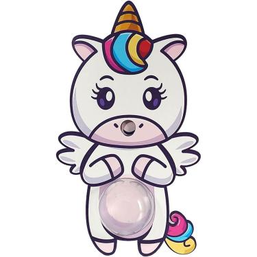 Imagem de Cofrinho Infantil de Unicórnio Cofre para Moedas de Parede Criança Grande Madeira MDF