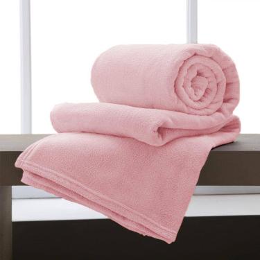 Imagem de Manta de Microfibra Casal Andreza Rosa 1,80m x 2,20m