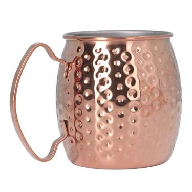 Imagem de Moscow Mule Caneca requintada 304 aço inoxidável 500ml Caneca de coquetel de grande capacidade para bares hotéis restaurantes (ouro rosa)