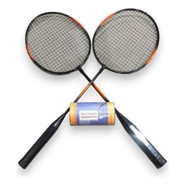 Imagem de Conjunto Badminton 2 Raquetes E 2 Petecas Com Bolsa - Kadê