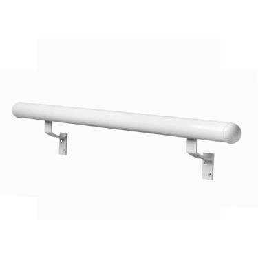 Imagem de Tubo Corrimão De Parede Para Escada Alumínio Branco 1 Metro Proart Inox