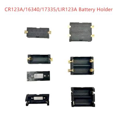 Imagem de A caixa do suporte da bateria do lítio  CR123A  16340  17335  LIR123A  grampo  organiza a fonte do