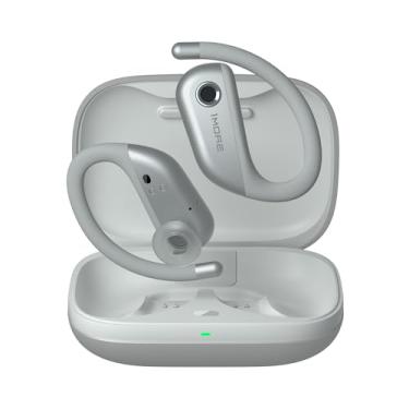 Imagem de 1MORE Fit Open Earbuds S50, fones de ouvido sem fio Open Ear Bluetooth 5.3 com 4 microfones, fones de ouvido com ganchos para corrida esportiva, IPX7, EQ predefinido via aplicativo, prata