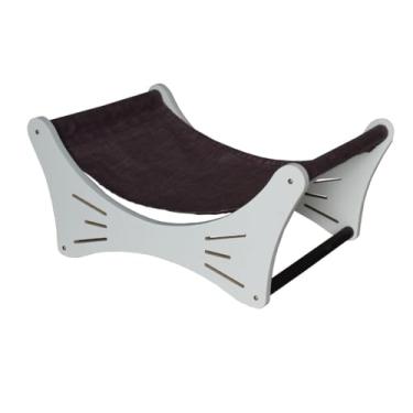 Imagem de Cama Rede Gato Cachorro Pet MDF Espreguiçadeira Moderna - Branco