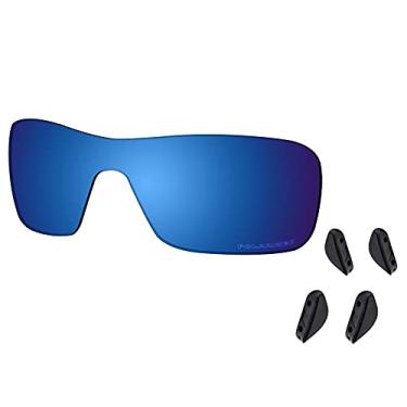 Imagem de SAUCER Lentes de substituição premium para óculos de sol Oakley Turbine Rotor OO9307 High Defense – Azul meia-noite polarizado