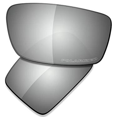Imagem de SAUCER Lentes de substituição premium para óculos de sol Oakley Gascan OO9014 High Defense - Metal cromado polarizado