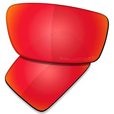 Imagem de SAUCER Lentes de substituição premium para óculos de sol Oakley Gascan OO9014 High Defense - Vermelho fogo polarizado