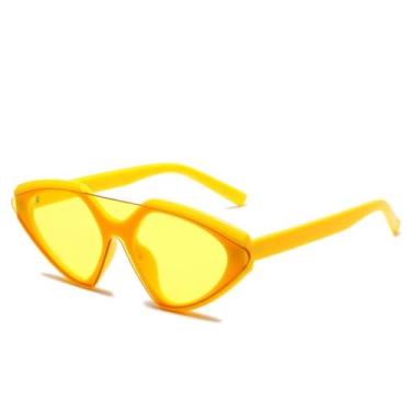 Imagem de Moda personalidade all-match passarela retro olho de gato óculos de sol senhoras sexy óculos de sol colorido polígono irregular, c6, um tamanho