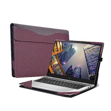 Imagem de Capa para laptop HP ProBook x360 435 G7 G8 G9 G10| Notebook HP EliteBook 840 35.6 cm G9| EliteBook 845 35.6 cm G9. Capa com tudo incluído, capa interna de couro PU de 14 polegadas (vinho vermelho)