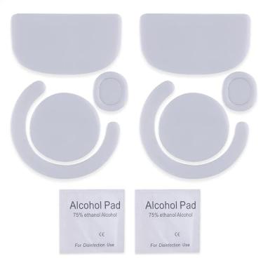 Imagem de HUYUN 2 conjuntos de bordas curvas arredondadas mouse skate e pés de mouse e pés de rato e mouseskates substituição para mouse gamer sem fio Logit G PRO X Superlight (cinza)