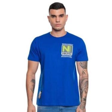 Imagem de Camiseta Masculina Plus Size Onbongo Ahead Azul ON100-Masculino