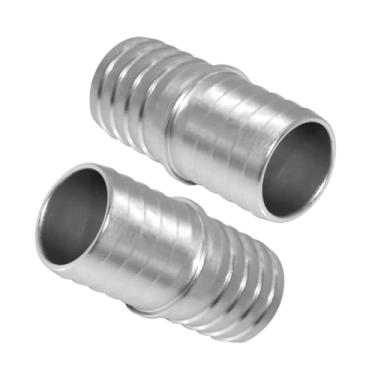 Imagem de JoyTube 2 peças de adaptador de mangueira de radiador de 2,5 cm, acoplador de emenda de refrigerante intercooler trocador de reparo de aquecedor conector de mangueira fluido de água ar alumínio