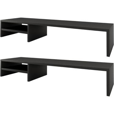 Imagem de Kit 02 Suportes Para Monitor Stand Home Office Lap 90 cm L03 Preto - Lyam
