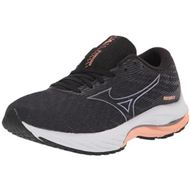 Imagem de Mizuno Tênis de corrida feminino Wave Rider 26, Odyssey Cinza/Quicksilver, 8