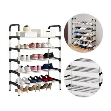 Imagem de Prateleira De Colocar Tenis Para Quarto Pequeno Guarda Muitos Sapatos Calçados Sapato Calçado Bolsas Armario Sapateira Rack Estante Organizador Vertical Prateleiras