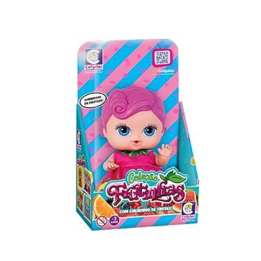 Imagem de Brinquedo Boneca Coleção Frutinhas Groselha com Cheirinho de Frutas 19cm em Plástico Vinil Rosa Cotiplas - 2511