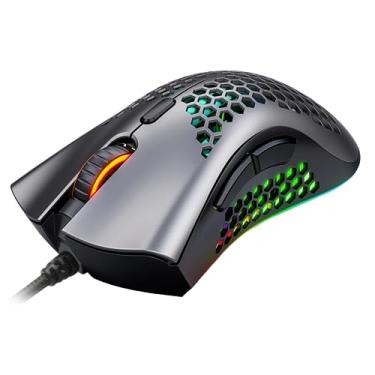 Imagem de Mouse Gamer, Kpup, Kp-MU007, Led RGB, 7200DPI, Mouse Preciso para Jogos de FPS, USB, com Fio, Baixo Delay, Com Software Dedicado, Ultra Leve, Lase Optico, 7 Botoes, Original
