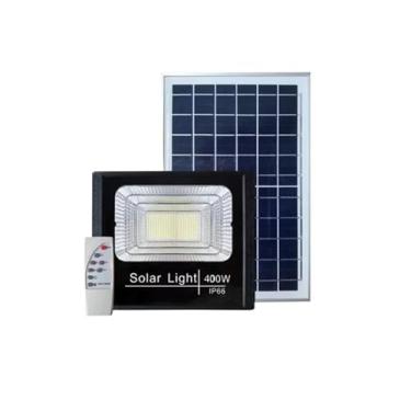 Imagem de Refletor Solar 400w Led 6000k Placa Solar e Controle Remoto