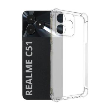 Imagem de Capa Case Capinha Transparente Compatível Para Realme C51 4G - DB
