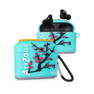 Imagem de Jowhep Case for Beats Studio Buds Funny Unique 3D Design Cute Silicone Cover Fashion Kawaii Cool Fun Cartoon Wireless Powerbeats Cases for Beats Earbuds Fones de ouvido para meninas meninos Teen Plum Drink